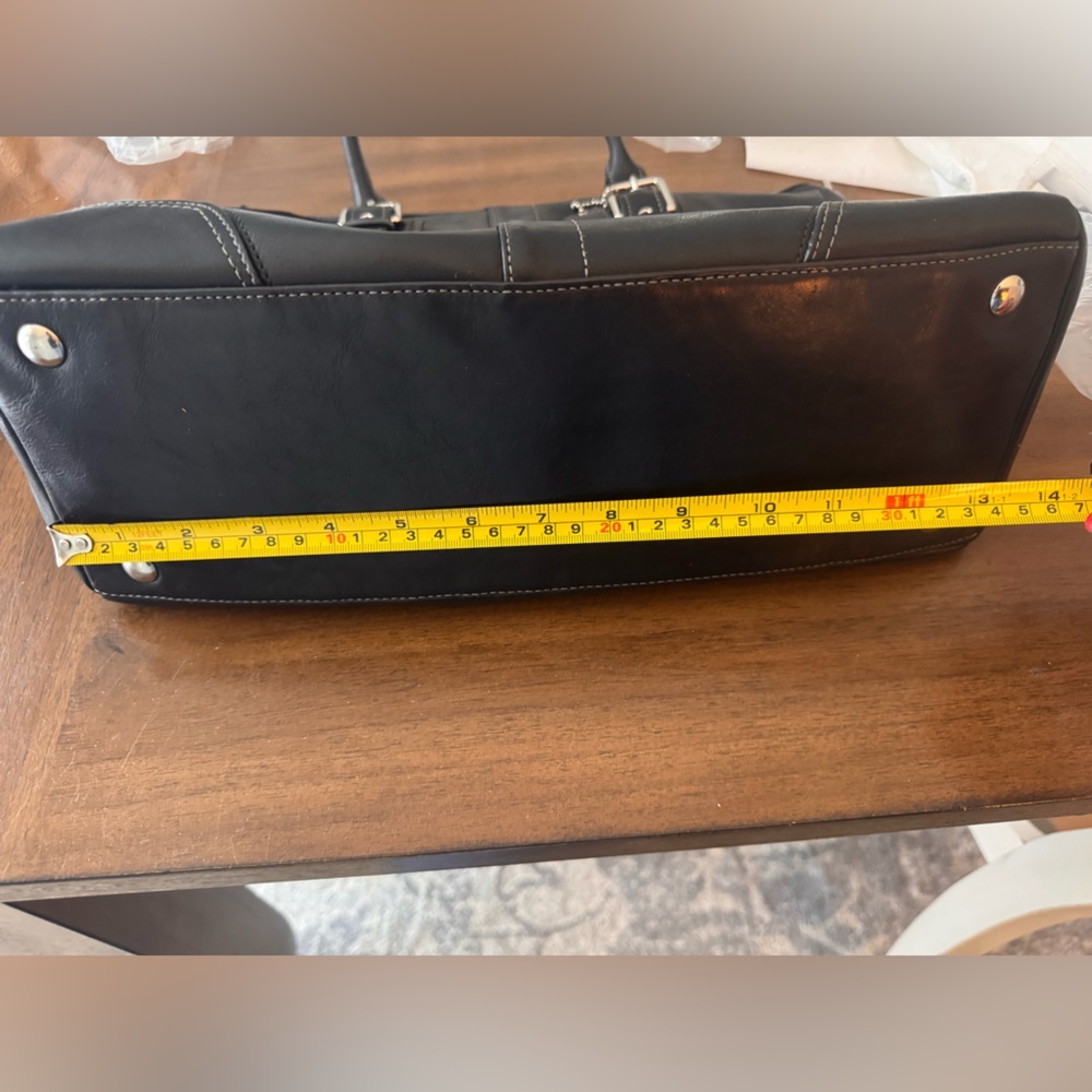 Coach Black Leather Hamilton Satchel - Picture 8 of 8